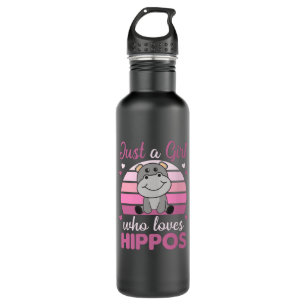 Nur ein Mädchen, das Hippos Niedlichen Hippo Lieb Edelstahlflasche