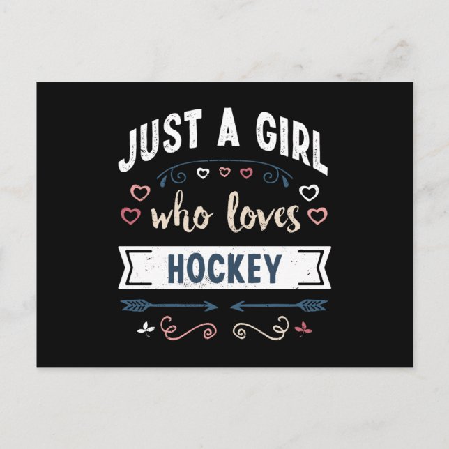 Nur ein Mädchen, das Hockey-Funny-Geschenke Lieben Postkarte (Vorderseite)
