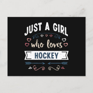 Nur ein Mädchen, das Hockey lustige Geschenke lieb Postkarte