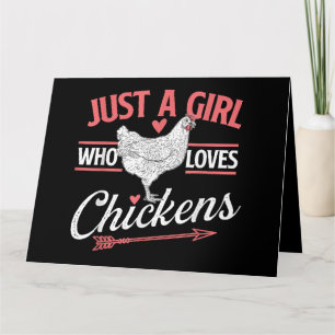 Nur ein Mädchen, das Hühner Liebe - Huhn Lover Pou Karte