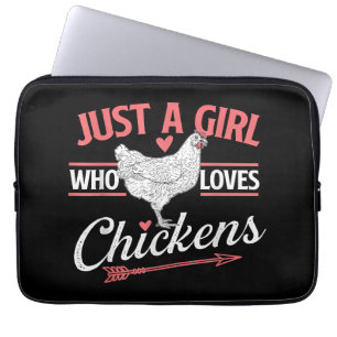 Nur ein Mädchen, das Hühner Liebe - Huhn Lover Pou Laptopschutzhülle