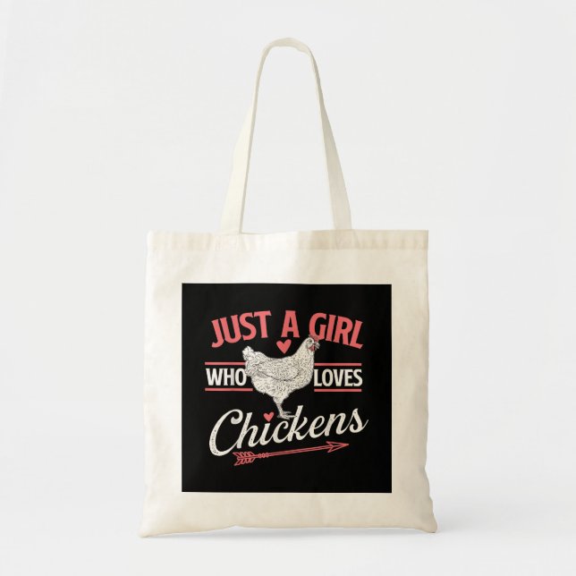 Nur ein Mädchen, das Hühner Liebe - Huhn Lover Pou Tragetasche (Vorne)