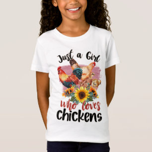 Nur ein Mädchen, das Hühner Liebe T-Shirt