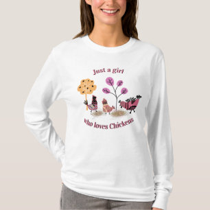 Nur ein Mädchen, das Hühner liebt, Country-Folk-Ar T-Shirt