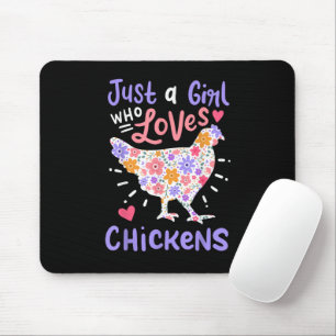 Nur ein Mädchen das Hühner liebt Huhn Liebe Henne Mousepad