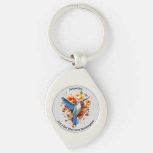 Nur ein Mädchen, das Hummingbird Liebe personalisi Schlüsselanhänger