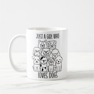 Nur ein Mädchen, das Hunde Liebe Kaffeetasse