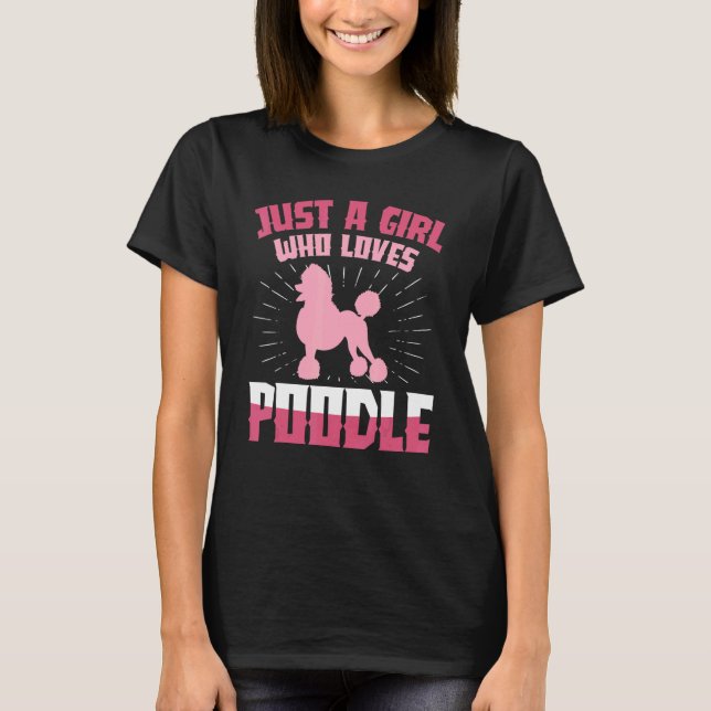 Nur ein Mädchen, das Hunde Liebe T-Shirt (Vorderseite)
