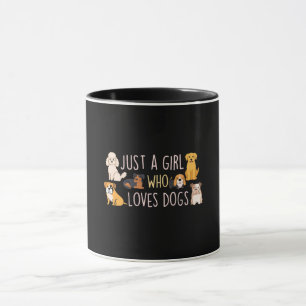 Nur ein Mädchen, das Hunde Liebe Tasse