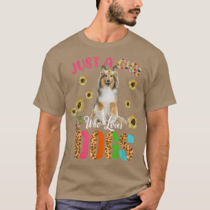 Nur ein Mädchen, das Hunde Lieben Niedliche Sonnen T-Shirt