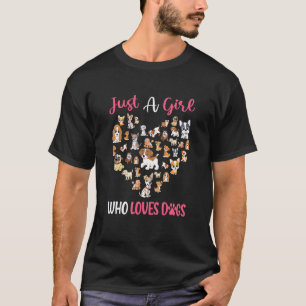 Nur ein Mädchen, das Hunde Lieben Spaß Hund Welpe  T-Shirt