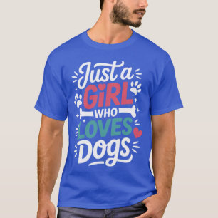 Nur ein Mädchen, das Hunde liebt Haustier Hundetra T-Shirt