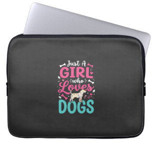 Nur ein Mädchen das Hunde liebt Laptopschutzhülle