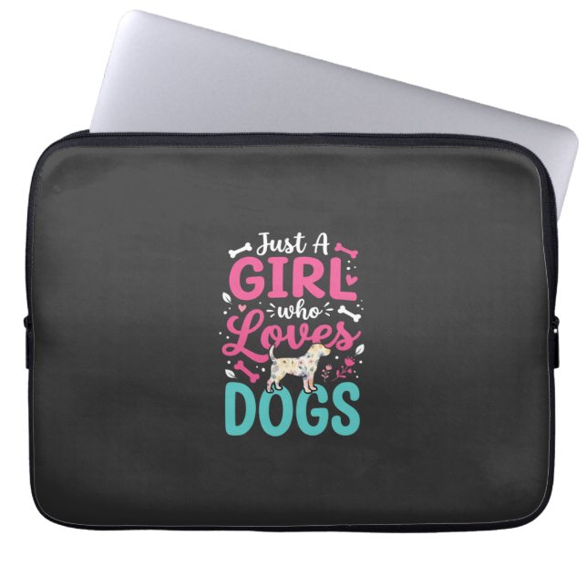Nur ein Mädchen das Hunde liebt Laptopschutzhülle (Vorderseite)