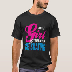 Nur ein Mädchen, das Ice-Skaten-Lieben Vintag präs T-Shirt