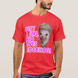 Nur ein Mädchen, das Igel Liebe T-Shirt