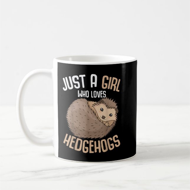 Nur ein Mädchen, das Igel Lieben  Girls Igel Kaffeetasse (Links)