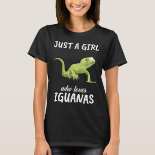 Nur ein Mädchen, das Iguanas Kleidung Liebe, ist I T-Shirt