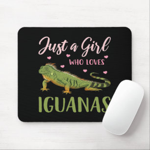 Nur ein Mädchen, das Iguanas Liebe Mousepad