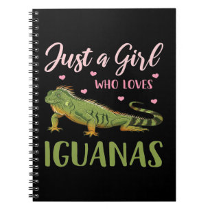 Nur ein Mädchen, das Iguanas Liebe Notizblock