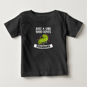 Nur ein Mädchen, das Iguanas Niedlich Lizard Iguan Baby T-shirt