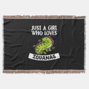 Nur ein Mädchen, das Iguanas Niedlich Lizard Iguan Decke