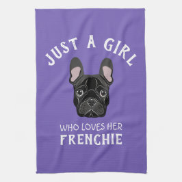 Nur ein Mädchen, das ihr Französisch Liebe Geschirrtuch