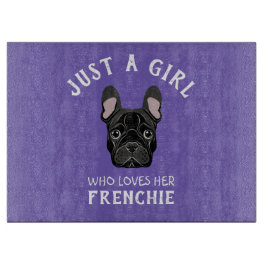 Nur ein Mädchen, das ihr Französisch Liebe Schneidebrett