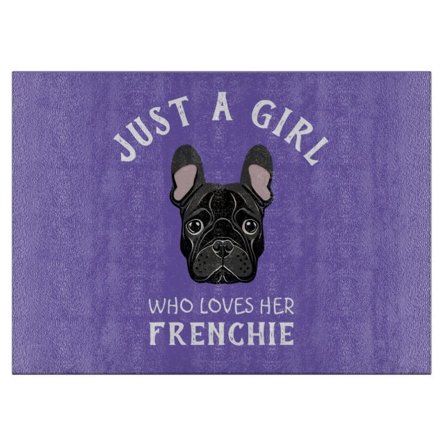 Nur ein Mädchen, das ihr Französisch Liebe Schneidebrett (Vorderseite)