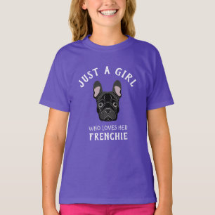 Nur ein Mädchen, das ihr Französisch Liebe T-Shirt