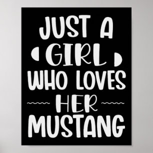 Nur ein Mädchen, das ihr Mustang Horseck Riders G  Poster
