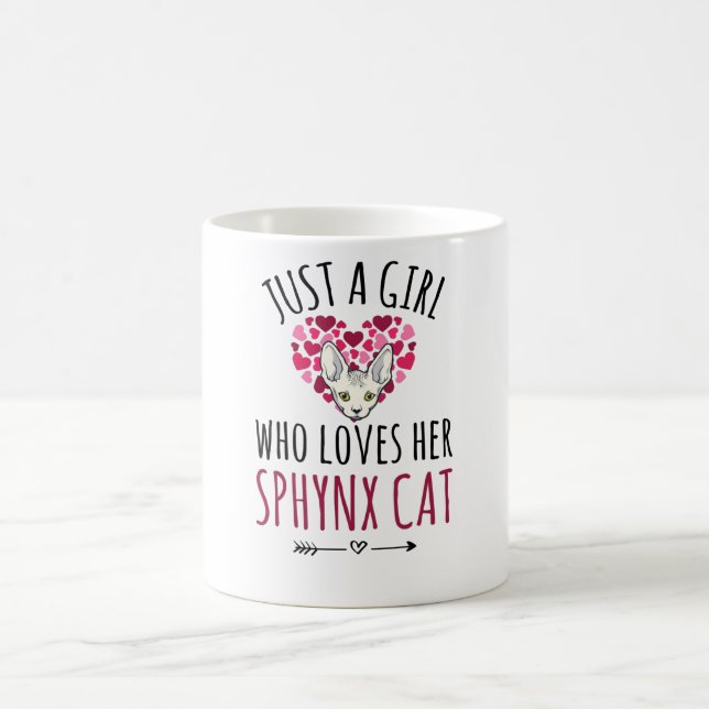 Nur ein Mädchen, das ihr Sphynx Cat Lover Geschenk Kaffeetasse (Mittel)