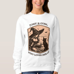 Nur ein Mädchen, das ihre Katze Liebe Sweatshirt