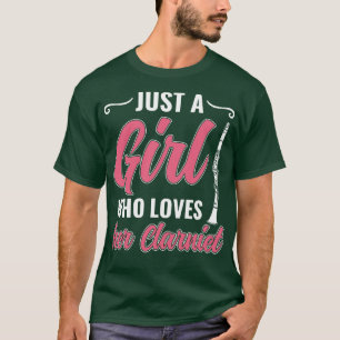 Nur ein Mädchen, das ihre Klarinette Lieben Funny  T-Shirt