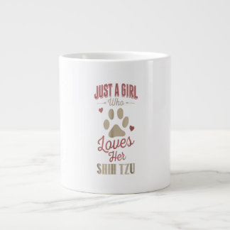 Nur ein Mädchen, das ihren schicken Tzu Dog Lover Jumbo-Tasse