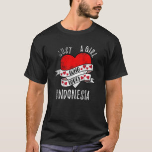 Nur ein Mädchen, das Indonesien Liebe Vintag T-Shirt