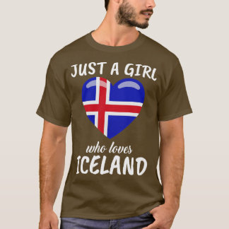 Nur ein Mädchen, das Island Liebe T-Shirt