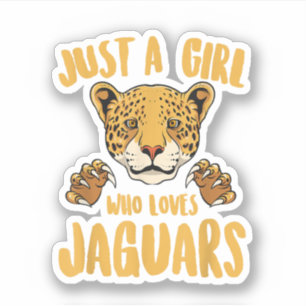 Nur ein Mädchen das Jaguare liebt Lustige Jaguar F Aufkleber