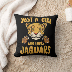 Nur ein Mädchen das Jaguars liebt Lustige Jaguar F Kissen