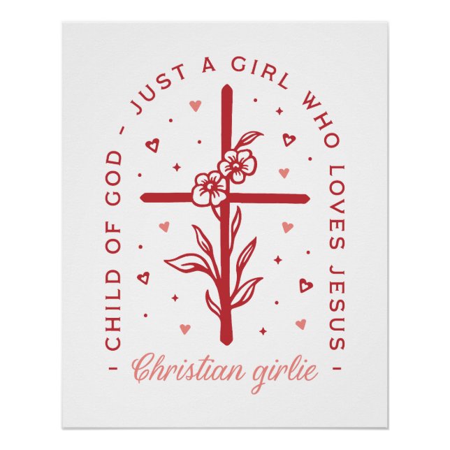 Nur ein Mädchen, das Jesus Christliche Mädchen Lie Poster (Vorderseite)