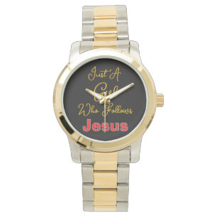 Nur ein Mädchen, das Jesus folgt Armbanduhr