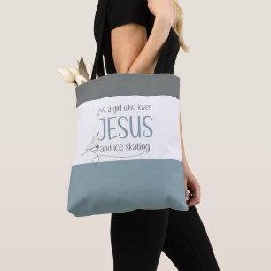 Nur ein Mädchen, das Jesus & Ice Skaten Liebe Tasche
