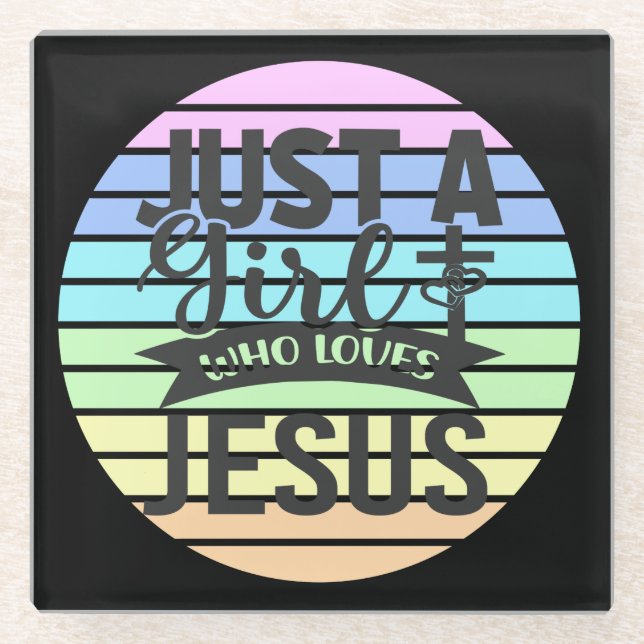 Nur ein Mädchen, das Jesus Liebe Glasuntersetzer (Vorderseite)