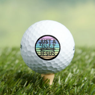 Nur ein Mädchen, das Jesus Liebe Golfball