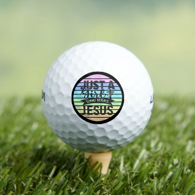 Nur ein Mädchen, das Jesus Liebe Golfball (Insitu T-Shirt)
