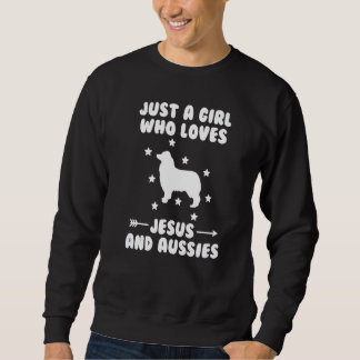 Nur ein Mädchen, das Jesus und australischen Schef Sweatshirt