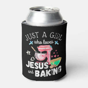 Nur ein Mädchen, das Jesus und Backen Liebe - Funn Dosenkühler