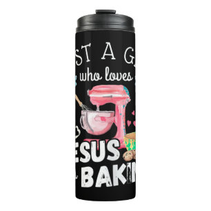 Nur ein Mädchen, das Jesus und Backen Liebe - Funn Thermosbecher