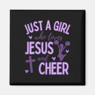 Nur ein Mädchen, das Jesus und Cheerleading liebt Magnet