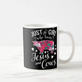 Nur ein Mädchen, das Jesus und Kühe liebt Kaffeetasse
